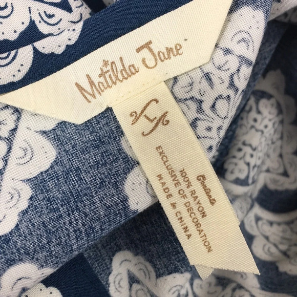 Matilda Jane Blue Pink Geo Print Tassel Romper Womens‎ Large Short Sleeve Boho - Picture 8 of 12